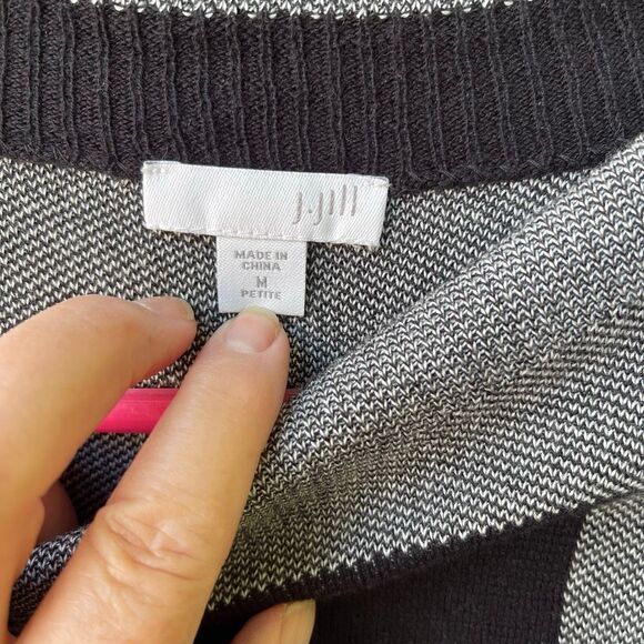 J. Jill size M Colton mock turtleneck big checked sweater. - Picture 7 of 8